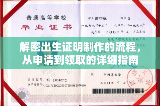 阿拉尔解密出生证明制作的流程，从申请到领取的详细指南